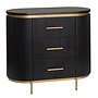 Rivello Ladekast cabinet 3 drws. - 90x45x80<br />
Mango black olive & brass