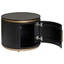 Rivello salontafel with storage 1 dr. - dia 60x50<br />
Mango black olive & brass