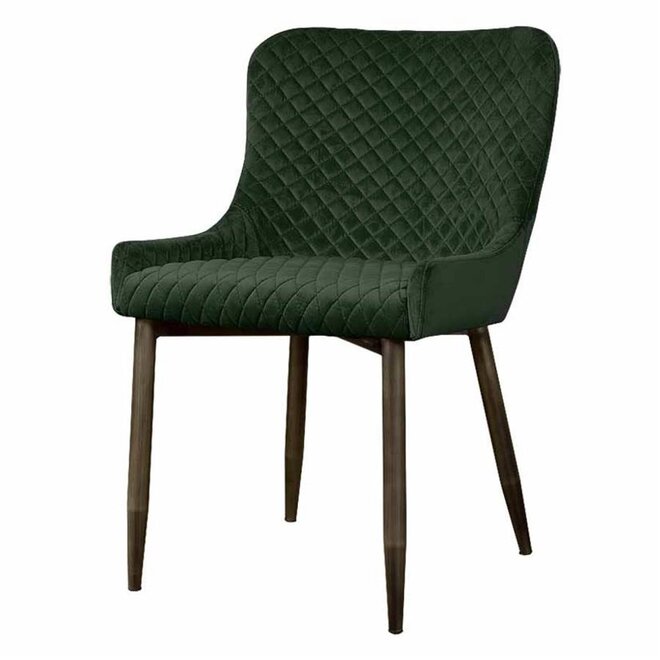 Oledo eetkamerstoel - fabric Bluvel 78 green<br />
Frame: vintage finishing