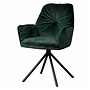 Palma eetkamerstoel met arm - stof: Bluvel 78 green<br />
Frame: black powder coating