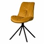 Palma eetkamerstoel - fabric Bluvel 68 yellow<br />
Frame: black powder coating