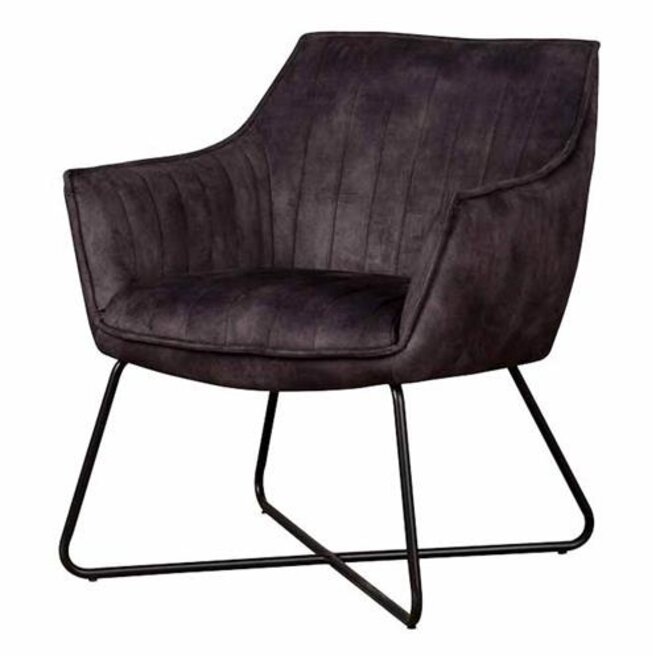 Monte fauteuil - fabric Adore 29 anthracite<br />
Frame: powder coating black