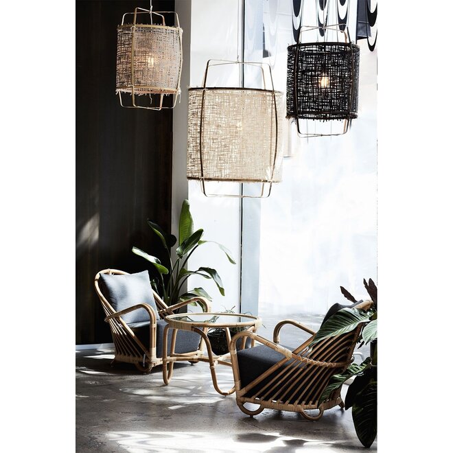 Hanglamp Z11 Black bamboo with paper