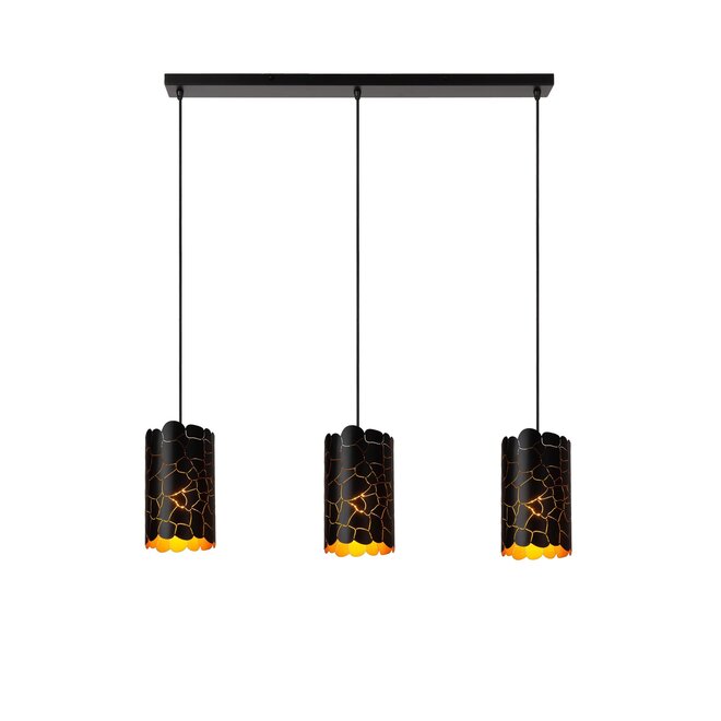 Lucide ALMELO - Hanglamp - 3xE27 - Zwart