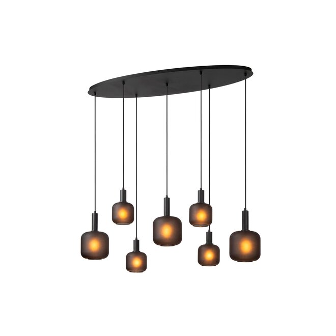 Lucide ELOISE - Hanglamp - 7xE27 - Zwart