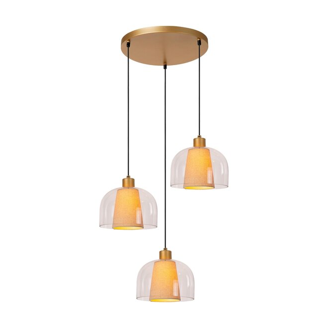 Lucide GUNHILD - Hanglamp - 3xE27 - Transparant
