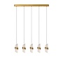Lucide KLIGANDE - Hanglamp - LED Dimb. - 5x7,8W 2700K - Mat Goud / Messing