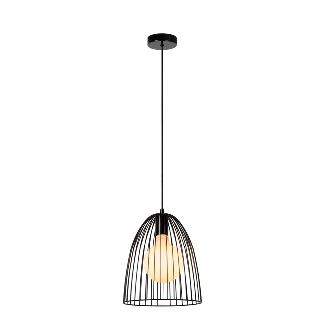 Lucide MACARONS - Hanglamp - Ø 24,5 cm - 1xE27 - Zwart