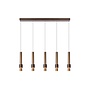 Lucide MARGARY - Hanglamp - LED Dimb. - 5x4,2W 2700K - Koffie