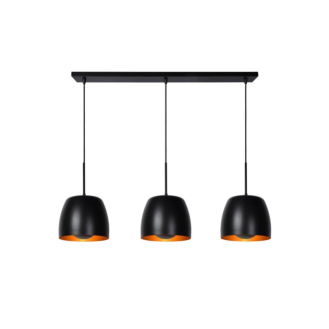 Lucide NOLAN - Hanglamp - 3xE27 - Zwart