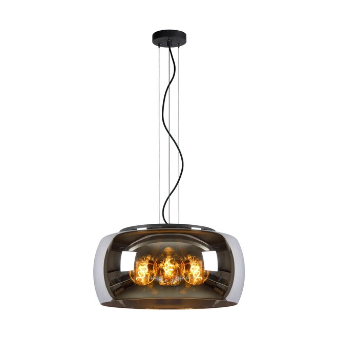 Lucide OLIVIA - Hanglamp - Ø 50 cm - 3xE27 - Fumé