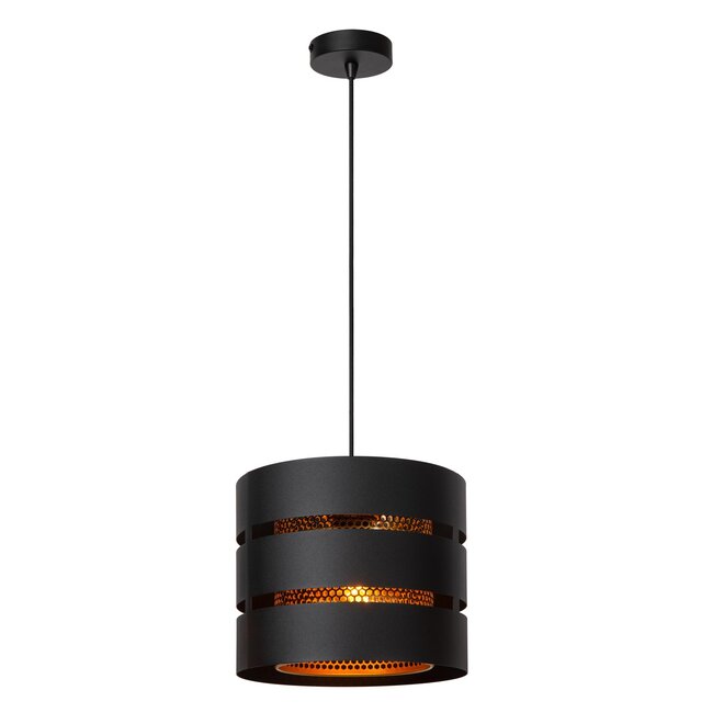 Lucide ROSAS - Hanglamp - Ø 26 cm - 1xE27 - Zwart
