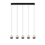 Lucide SENTUBAL - Hanglamp - LED Dimb. - 5x5,3W 2700K - Zwart