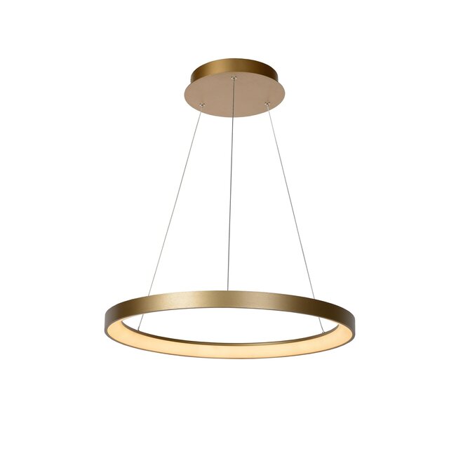 Lucide VIDAL - Hanglamp - Ø 58 cm - LED Dimb. - 1x48W 2700K - Mat Goud / Messing