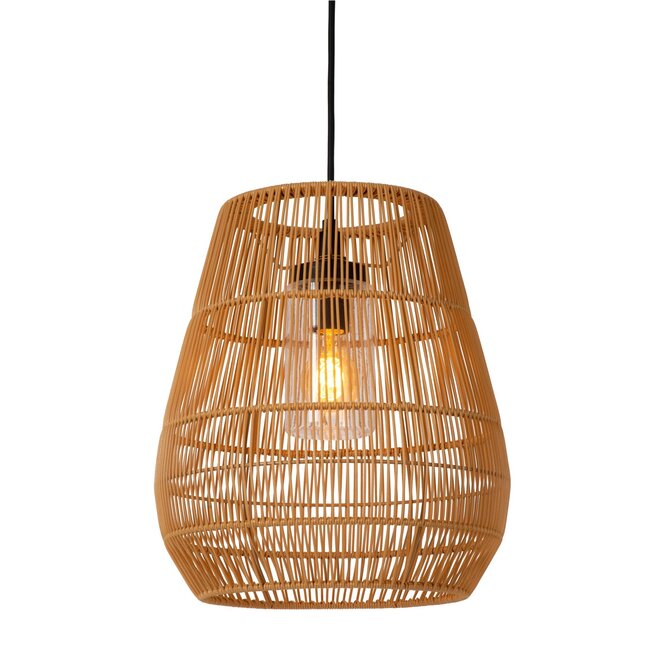 Lucide NERIDA - Hanglamp Buiten - Ø 35 cm - 1xE27 - IP44 - Naturel