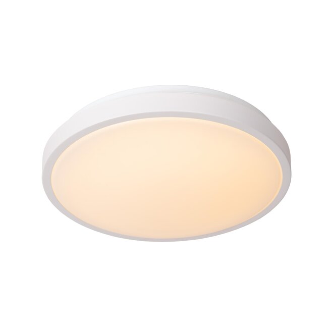 Lucide DASHER - Plafonnière Badkamer - Ø 34,8 cm - LED - 1x18W 2700K - IP44 - Bewegingssensor - Wit
