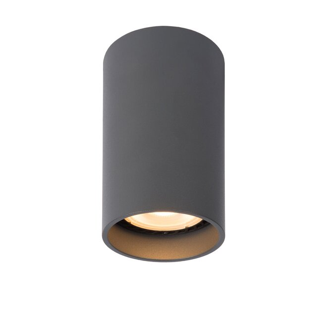 Lucide DELTO - Plafondspot - Ø 5,5 cm - LED Dim to warm - GU10 - 1x5W 2200K/3000K - Grijs