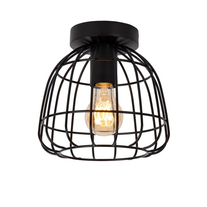Lucide FILOX - Plafonnière - Ø 20 cm - 1xE27 - Zwart