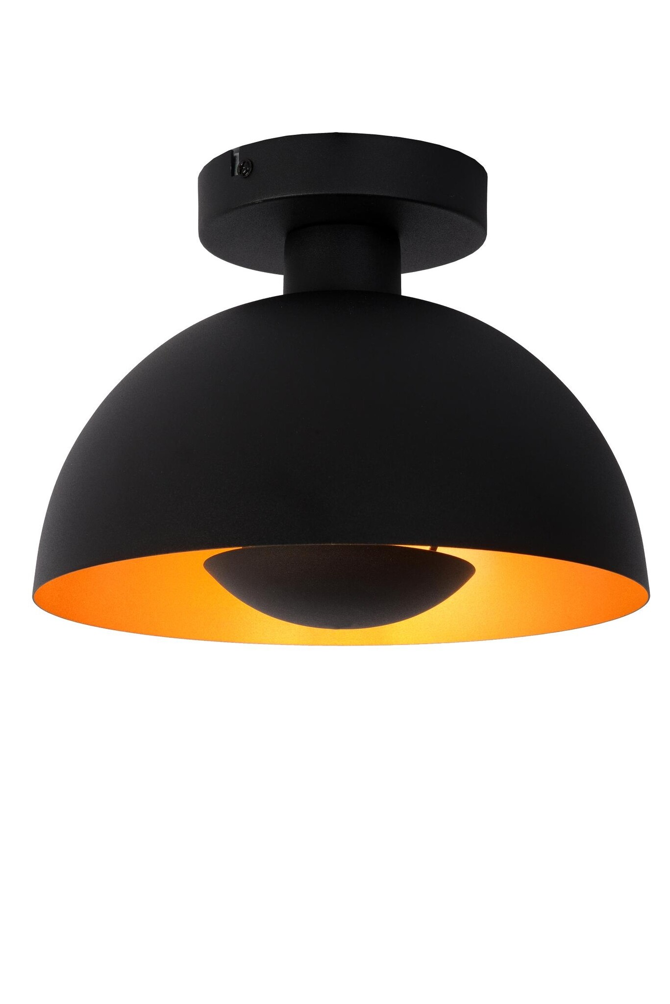 Lucide SIEMON - Plafonnière - Ø 25 cm - 1xE27 - Zwart
