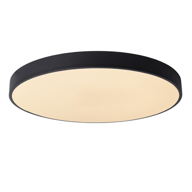 Lucide UNAR - Plafonnière - Ø 60 cm - LED Dimb. - 1x60W 2700K - 3 StepDim - Zwart