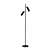 Lucide CLUBS - Vloerlamp - 2xGU10 - Zwart