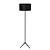 Lucide TONDO - Vloerlamp - Ø 38 cm - 1xE27 - Zwart
