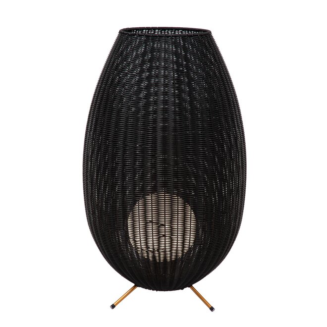 Lucide COLIN IP44 - Oplaadbare Vloerlamp Buiten - Accu/Batterij - LED Dimb. - 1x3W 3000K - IP44 - 3 StepDim - Zwart