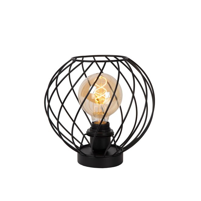 Lucide DANZA - Tafellamp - Ø 25 cm - 1xE27 - Zwart