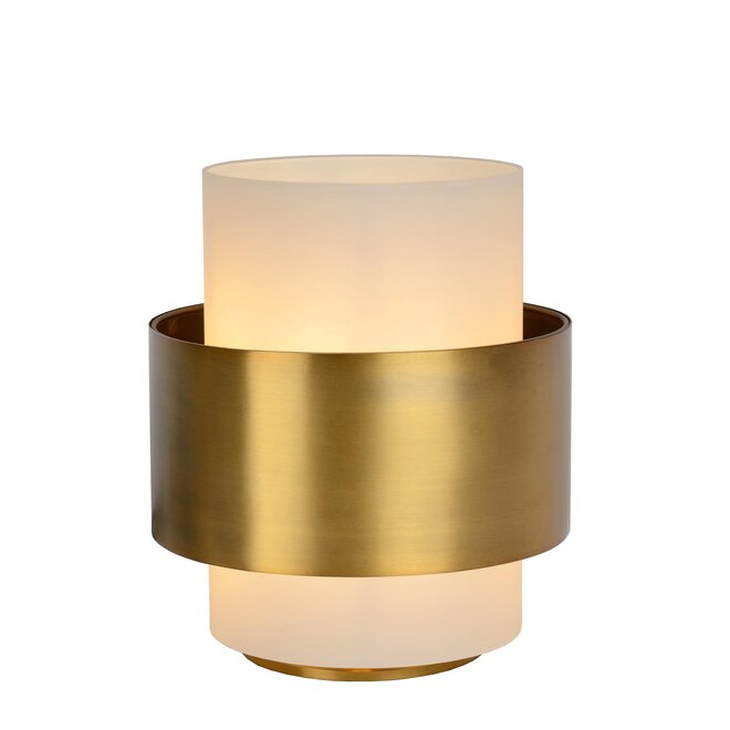 Lucide FIRMIN - Tafellamp - Ø 20 cm - 1xE27 - Mat Goud / Messing