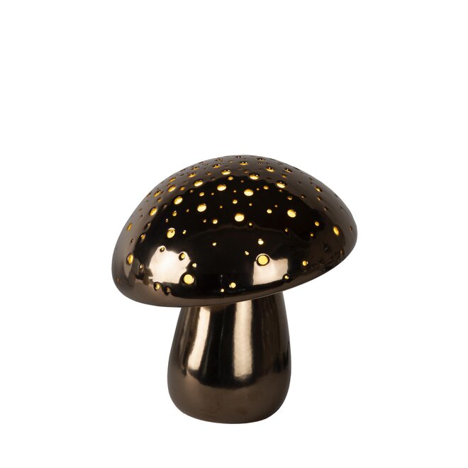 Lucide FUNGO - Tafellamp - 1xE14 - Zwart chroom