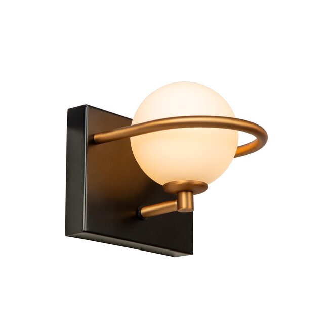 Lucide ISOBEL - Wandlamp Badkamer - 1xG9 - IP44 - Zwart
