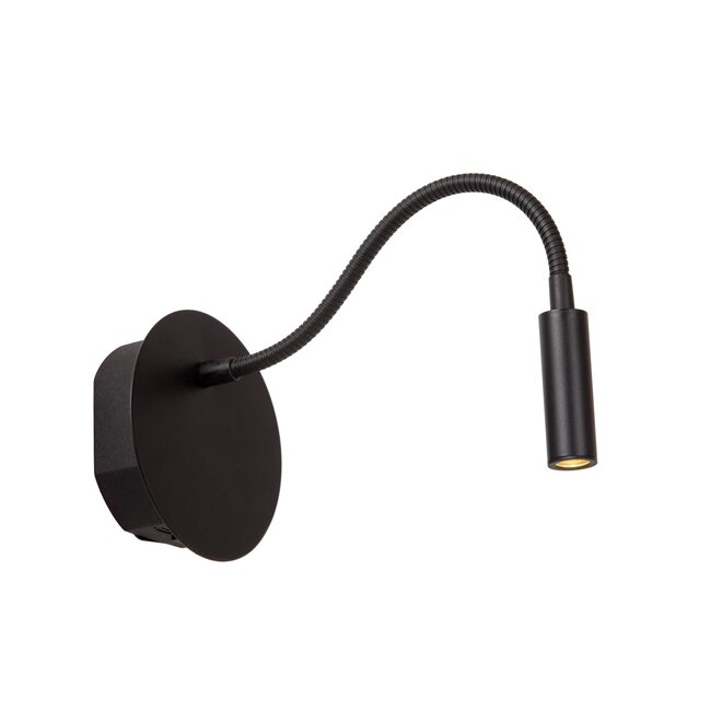 Lucide JOLIJN - Oplaadbare Bedlamp - Accu/Batterij - Ø 11 cm - LED - 1x2W 3000K - Magnetisch - Zwart