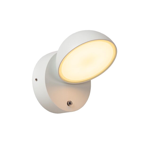 Lucide FINN - Wandlamp Buiten - LED - 1x12W 3000K - IP54 - Wit