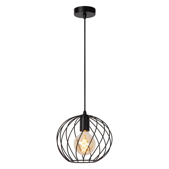 Lucide DANZA - Hanglamp - Ø 25 cm - 1xE27 - Zwart