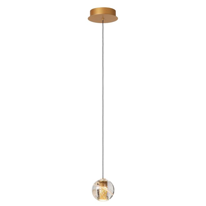 Lucide DILENKO - Hanglamp - Ø 14 cm - LED - 1x4,2W 2700K - Mat Goud / Messing