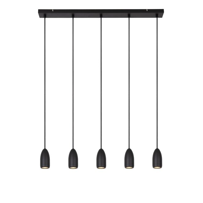 Lucide EVORA - Hanglamp - Ø 10 cm - 5xGU10 - Zwart