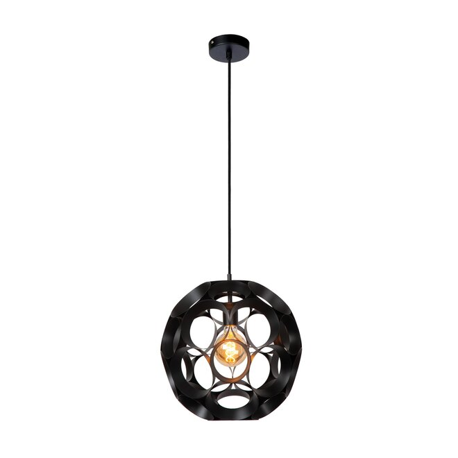 Lucide HANNELORE - Hanglamp - Ø 40 cm - 1xE27 - Zwart