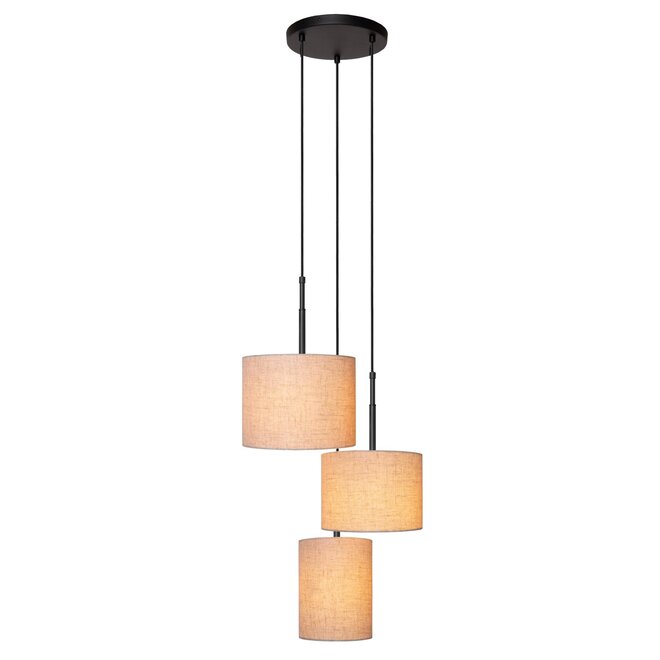 Lucide MAYA - Hanglamp - Ø 46 cm - 3xE27 - Zwart