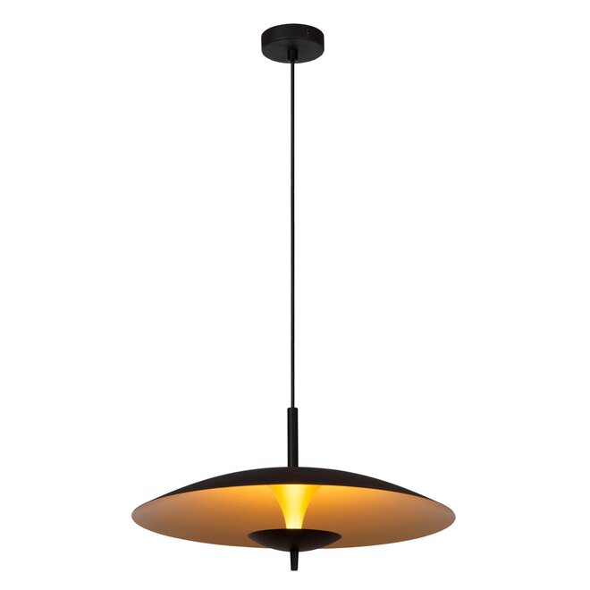 Lucide VULCAN - Hanglamp - Ø 47 cm - LED Dimb. - 1x9W 3000K - Zwart