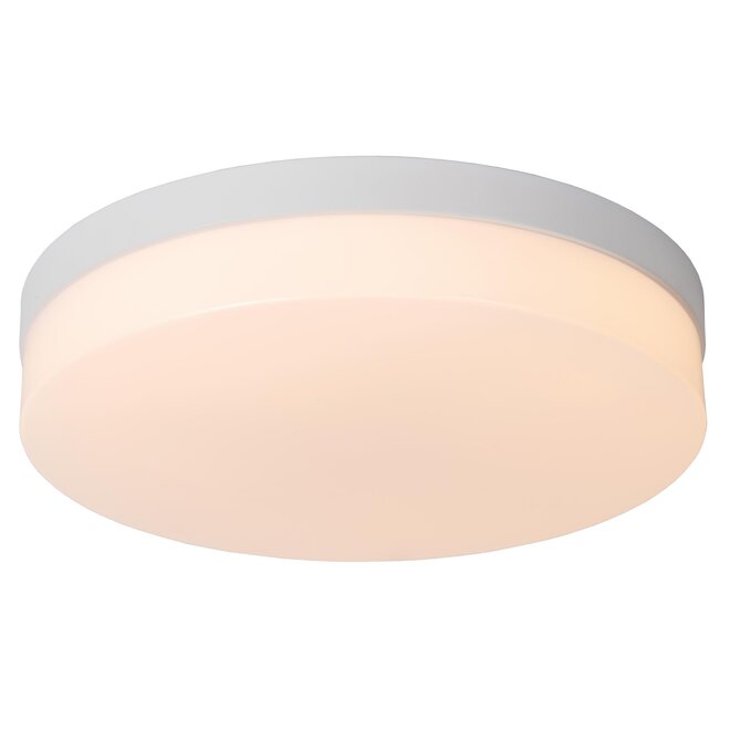Lucide BISKIT - Plafonnière Badkamer - Ø 34,5 cm - LED - 1x24W 2700K - IP44 - Bewegingssensor - Wit