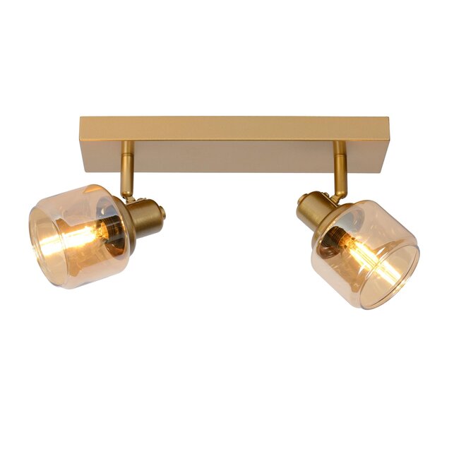 Lucide BJORN - Plafondspot - 2xE14 - Mat Goud / Messing