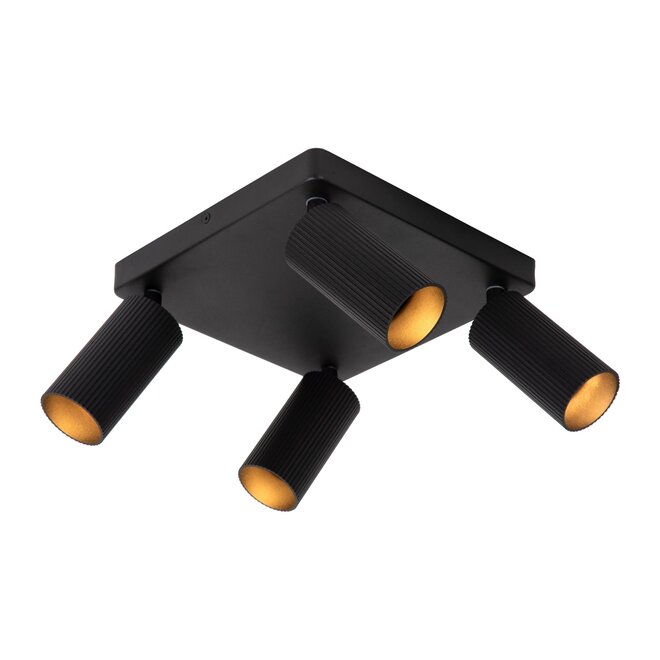 Lucide CLUBS - Plafondspot - 4xGU10 - Zwart