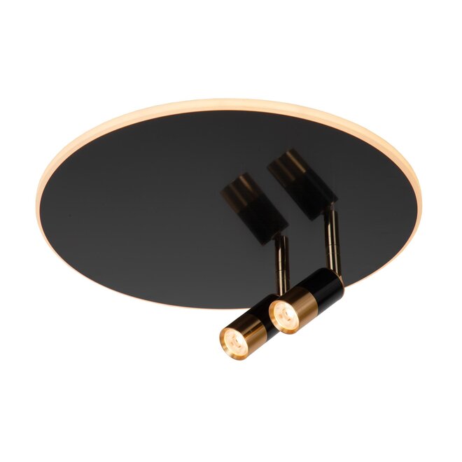 Lucide JUBEL - Plafonnière - Ø 40 cm - LED Dimb. - 2700K - Zwart chroom