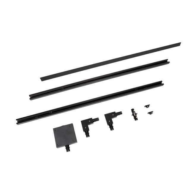 Lucide TRACK Starterset - 1-fase Railsysteem / Railverlichting - 2 meter - Zwart