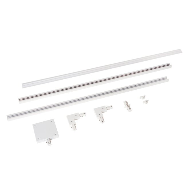 Lucide TRACK Starterset - 1-fase Railsysteem / Railverlichting - 2 meter - Wit