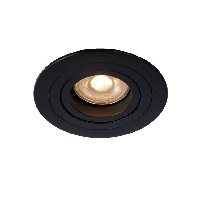 Lucide TUBE - Inbouwspot - Ø 9,2 cm - 1xGU10 - Zwart