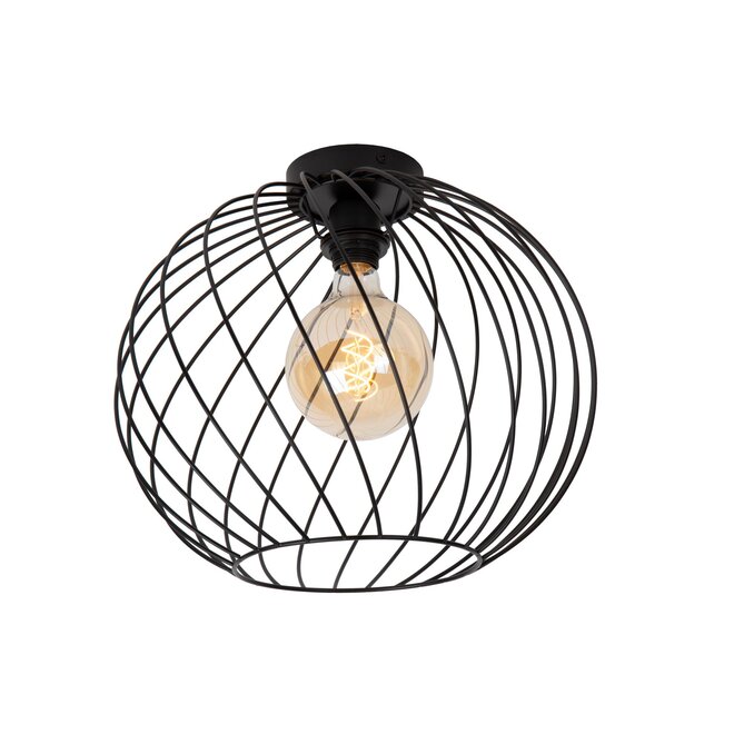 Lucide DANZA - Plafonnière - Ø 40 cm - 1xE27 - Zwart