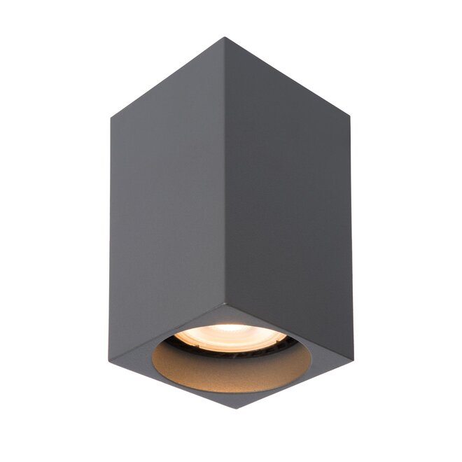 Lucide DELTO - Plafondspot - LED Dim to warm - GU10 - 1x5W 2200K/3000K - Grijs