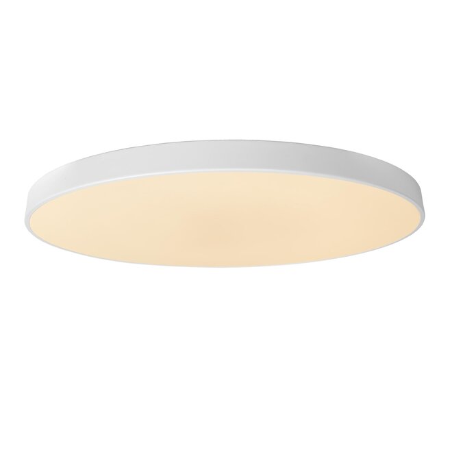 Lucide UNAR - Plafonnière - Ø 80 cm - LED Dimb. - 1x80W 2700K - 3 StepDim - Wit