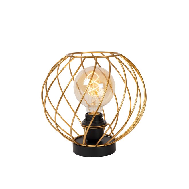 Lucide DANZA - Tafellamp - Ø 25 cm - 1xE27 - Mat Goud / Messing